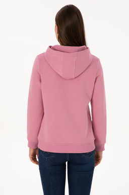 Kad_n Koyu Pembe _ardonlu Kap__onlu Basic Sweatshirt - U.s. polo assn фото 5