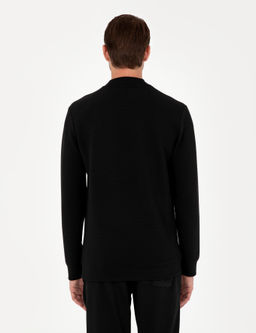 Siyah Regular Fit Sweatshirt - Pierre cardin фото 5