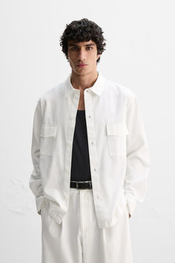 LYOCELL/COTTON OVERSHIRT - Zara фото 2