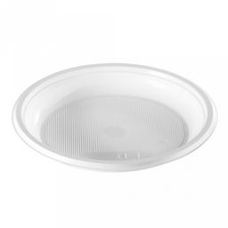 Цена за 100 шт. Тарелка одноразовая десертная из полипропилена д165мм, белый, ГОСТ Р 50962-96 (Россия)