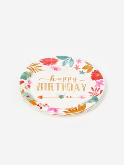 Цена за 2 шт. Тарелки одноразовые бумажные Happy birthday, 10 шт.