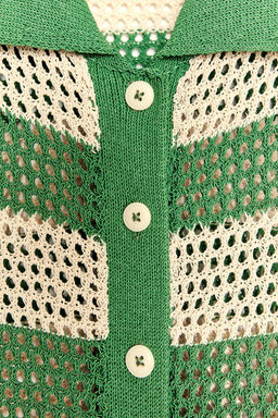 KNITTED POLO CARDIGAN - Zara фото 9