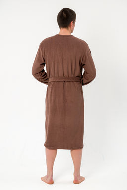 Халат мужской из махры Ренат светло-коричневый - Амадэль фото 4
