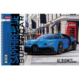 Альбом для рисования А4 32 л., спираль, обложка картон, , 205х290 мм, "Supercar" (5 в спайке)