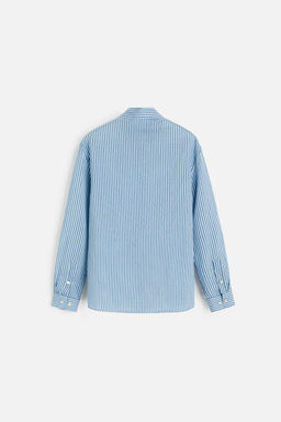 STRIPED COTTON - SILK SHIRT - Zara фото 8