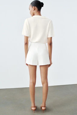 PLAIN KNIT POLO COLLAR TOP - Zara фото 3