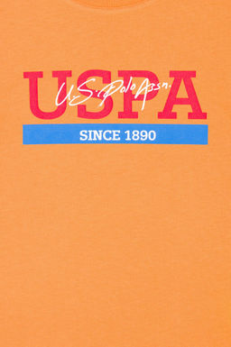 Детская оранжевая футболка с круглым вырезом Неожиданная скидка в корзине - U.s. polo assn фото 6