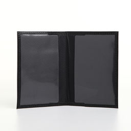 Обложка для паспорта TEXTURA, с металлическим декором, чёрная