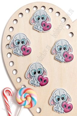 Кабошон-вырубка "Слоник" 3*3,2 см (10 шт) SF-5951