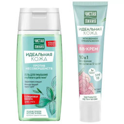 ЧИСТ.ЛИНИЯ набор "Идеальная кожа" (крем BB 10в1 40мл+гель д/умывания 100мл)