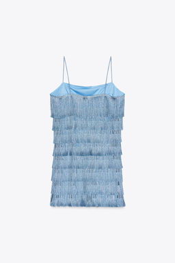 FRINGED SHORT DRESS - Zara фото 6