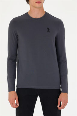 Мужской базовый свитшот антрацитового цвета Неожиданная скидка в корзине - U.s. polo assn фото 6