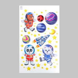 Интерьерная наклейка "Космонавты" 30х50 см