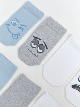 Desenli Erkek ?ocuk Patik ?orap 7li