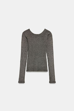 OPEN BACK METALLIC THREAD TOP - Zara фото 5