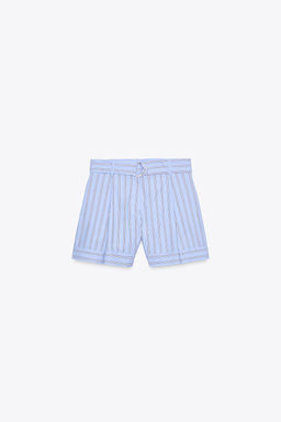 STRIPED BERMUDA SHORTS WITH BELT - Zara фото 5
