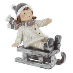 Фигурка декоративная "Мальчик/Девочка", L11 W5 H11 см, 2в.