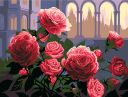 ФРЕЯ PNB/PMC-208 Набор для раскрашивания по номерам ( цветной холст ) 40 х 30 см Мистические розы