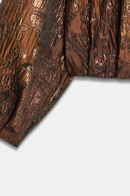 SHINY JACQUARD BOMBER JACKET