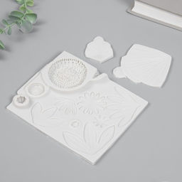 Молд силикононовый «Цветочный», набор 3 части