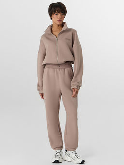 Брюки спортивные женские бежевые с начесом