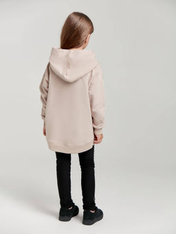 CONTE Удлиненненное oversize-худи на флисе с вышивкой DD 1452 black Фото в данном цвете нет!!!
