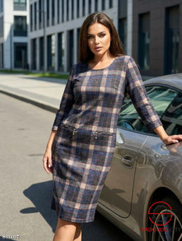 Трикотажное женское платье