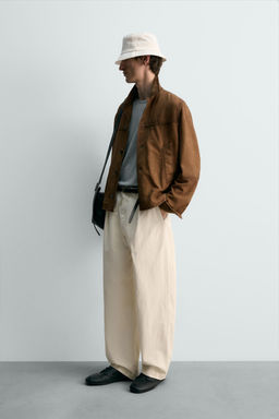 LIMITED EDITION RELAXED FIT PLEATED TROUSERS - Zara фото 13