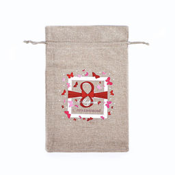 Мешок подарочный с термонаклейкой «8 марта» 20×30 см набор 5 шт.