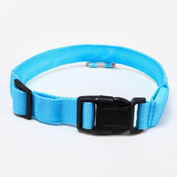 Ошейник с подсветкой, зарядка от USB, размер L, ОШ 41-52 см, 3 режима, голубой - Пижон фото 2