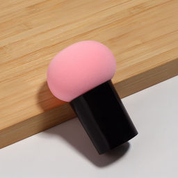 Цена за 2 шт. Спонж для макияжа с ручкой «Стик», d=4.1×3 см, в футляре, чёрный, розовый