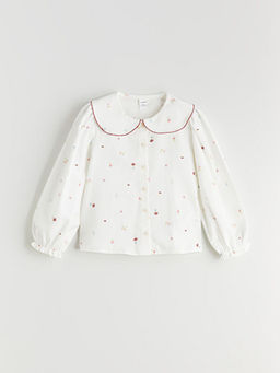 Bebe Yaka ?i?ekli K?z ?ocuk G?mlek