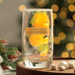 Стакан стеклянный новогодний Мандаринки, 330 мл