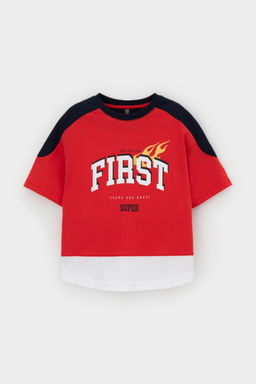 Crockid _ КР 302711/красный к550 фуфайка (футболка) для мал  фото 2