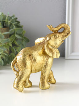 Фигурка полистоун «Золотой слон», 12×5.6×15.5 см