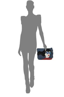 Сумка с аппликацией ДС-261-219 синий - Protege фото 3