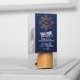 Гирлянда «Нить» 2 м роса с пробкой, IP20, серебристая нить, 20 LED, батарейки LR44×3 (в комплекте), свечение фиолетовое