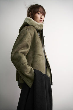 CONTRAST HOODED DOUBLE-FACED JACKET ZW COLLECTION - Zara фото 14