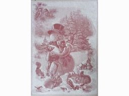 07с-39ЯК 50*70 Полотенце "Снеговик" цв. бордо