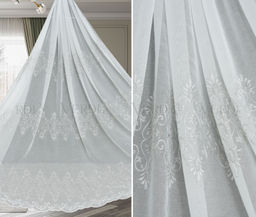 Имитация льна с вышивкой Ильяна