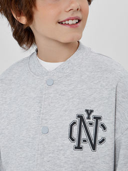 Толстовка для мальчика серая с печатью - Mark formelle фото 4