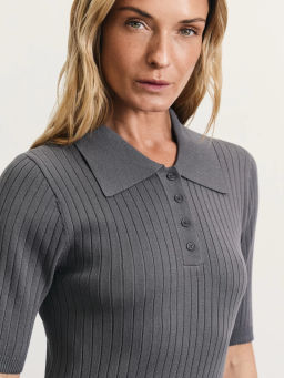 Вязаное платье поло из вискозы / Zarina  фото 6