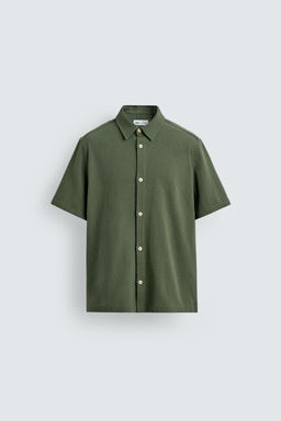 CAMISA REGULAR FIT ESTRUCTURA / Verde - Zara фото 6
