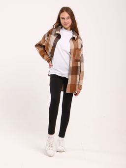 Рубашка Гранж коричневая клетка - Ладошки фото 14