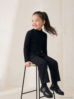 Pileli I??lt?l? K?z ?ocuk Pantolon