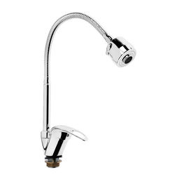 Смеситель для кухни ZEIN ZCR=2101, гибкий излив, картридж 40 мм, двухрежимный аэратор, хром