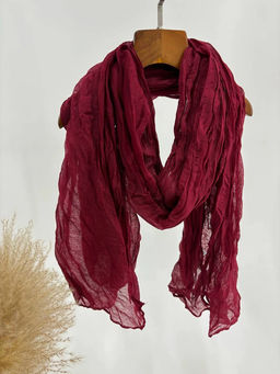 Палантин 180*85см однотонный 33-0001 бордовый