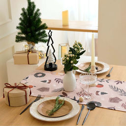 Дорожка Этель Новогодние украшения 40х149 см, 100% хл, саржа 190 г/м2  фото 4