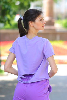 Джемпер женский 118L14 сиреневый - Solo mio фото 3