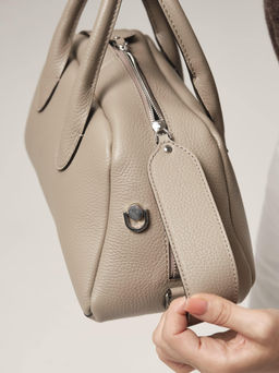 Кожаная сумка Kandys DBR 31206 бежевый латте  фото 8